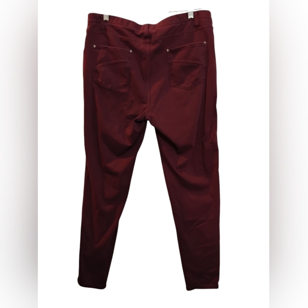 Stylish Burgundy PULL-ON Pants TIME AND TRUE XL/XG (16/18) STRETCHY Cotton-Poly - Picture 4 of 8